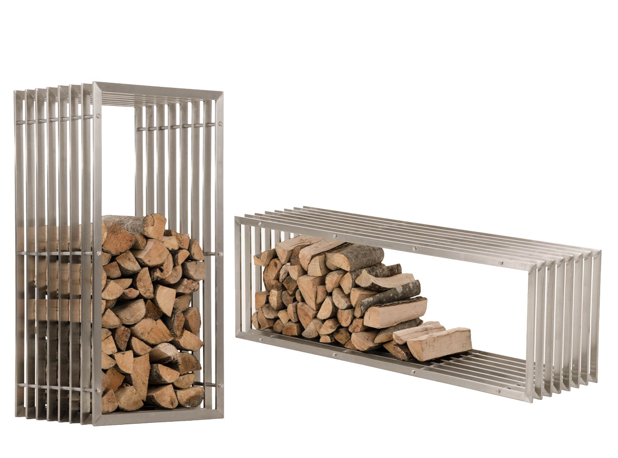 Firewood Rack IRVING Stainless Steel Log Basket Stand Holder Fire Wood