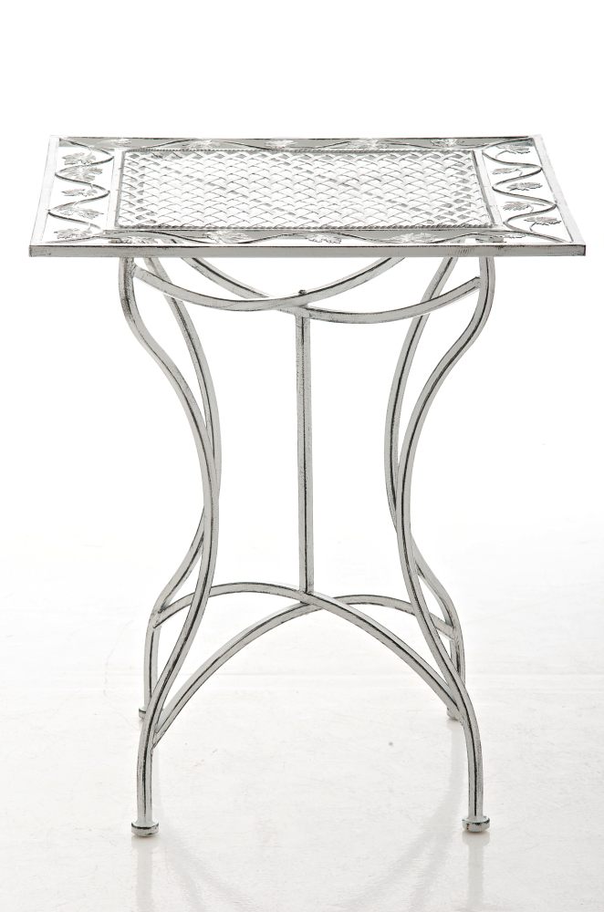 Tisch Asina antik weiss Loraville Gartentisch Beistelltisch Metalltisch Neu
