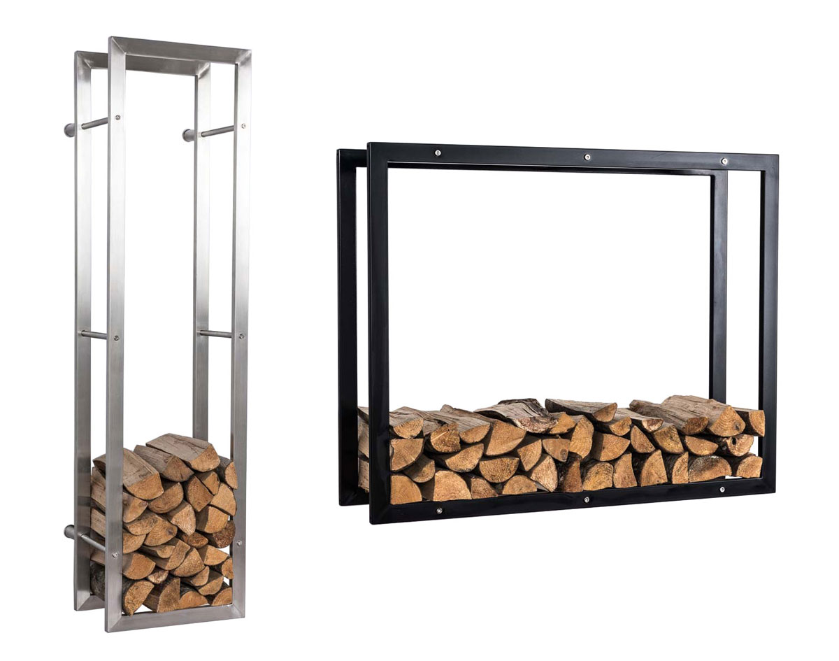 Kaminholzständer Keri für die Wand Kaminholzregal Brennholz
