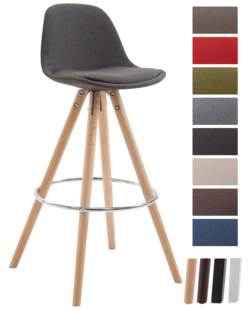 Barhocker Franklin Stoff Rund Thekenstuhl Barmöbel Tresenhocker Barstuhl