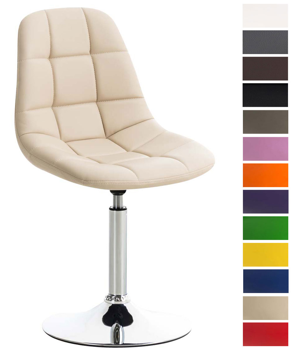 Loungesessel Emil Kunstleder Drehstuhl Chefsessel Lounger Chromoptik