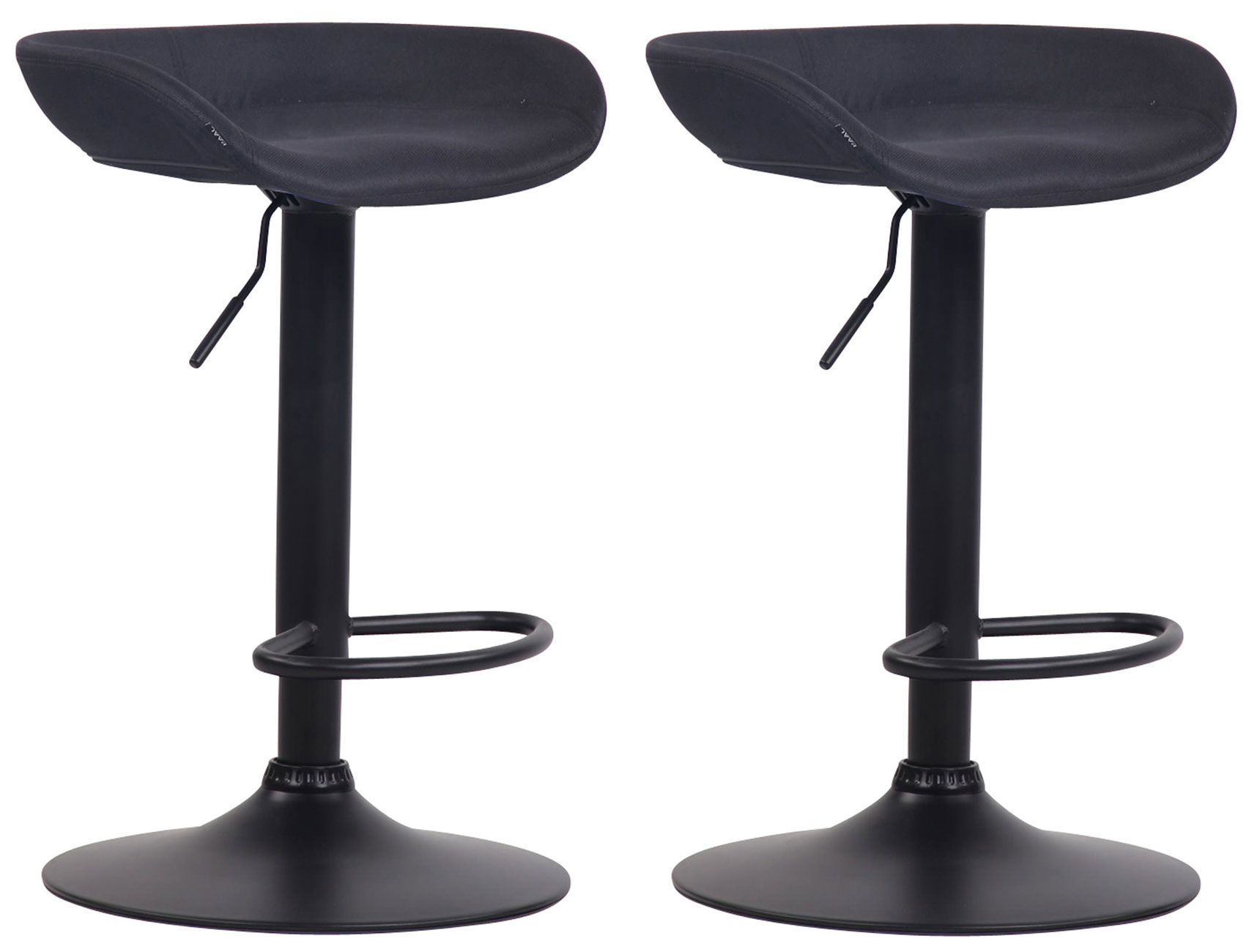 #R37519/0303 2x Barhocker Anaheim Stoff schwarz schwarz Küchenhocker